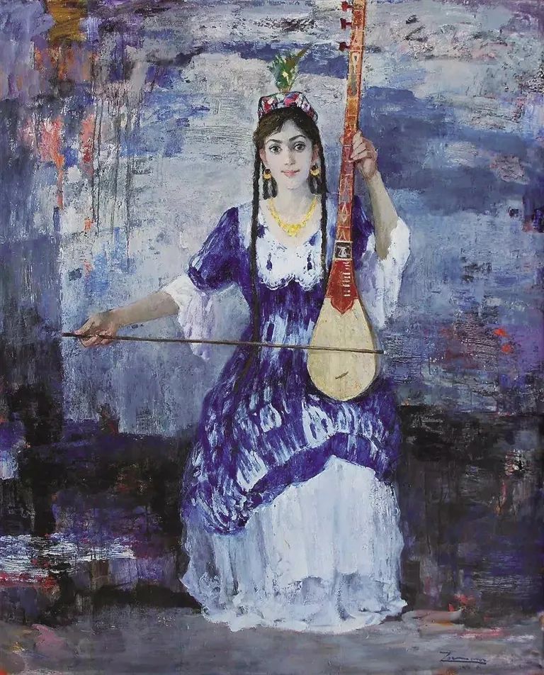 袁志刚 油画 170cm×160cm 全国美展展出作品,新疆美术馆馆藏