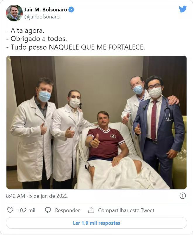 巴西总统博索纳罗出院 未实施手术