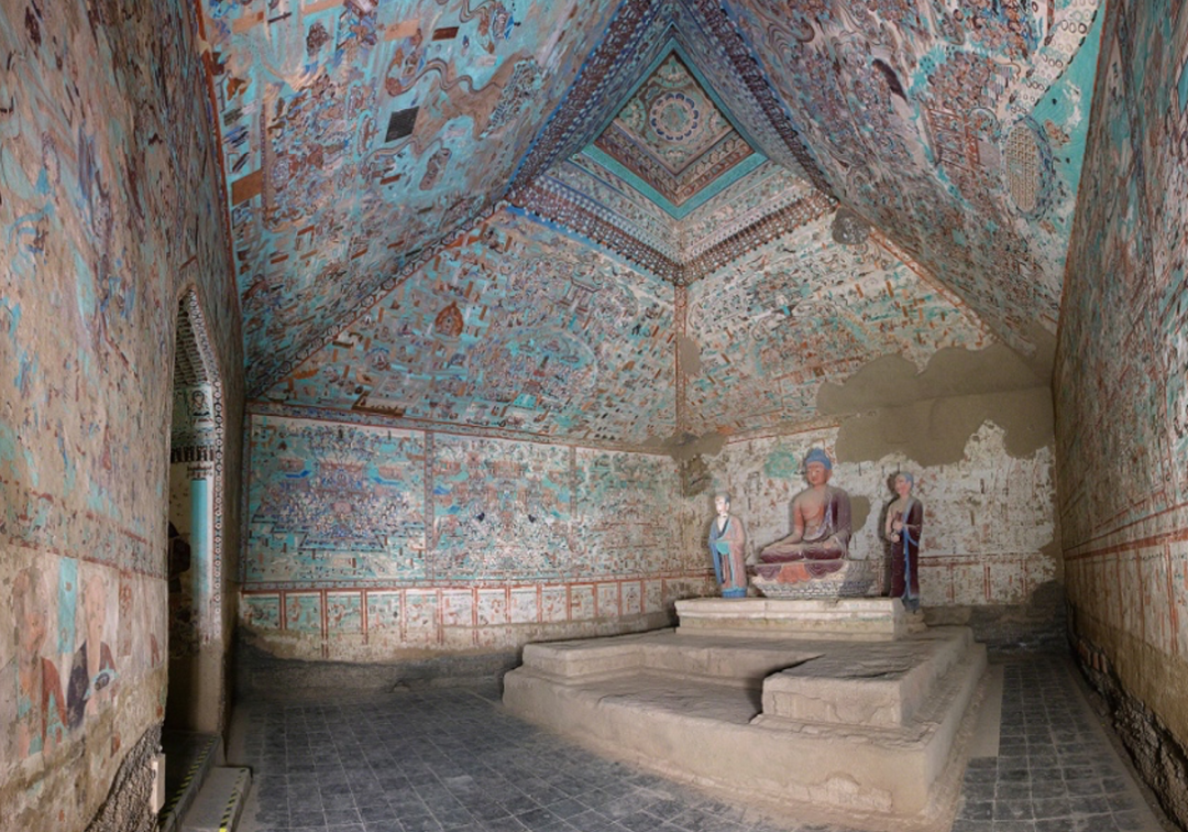 莫高窟第85窟内景,乔兆福摄,(敦煌研究院供图)