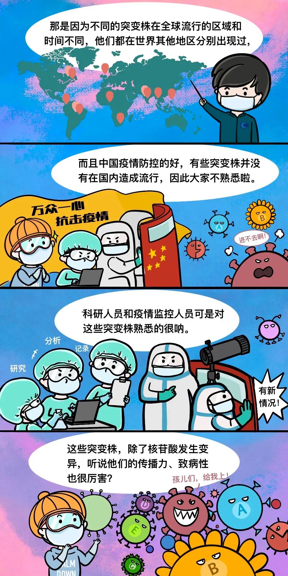科普漫画丨新冠病毒阻击战之突变株