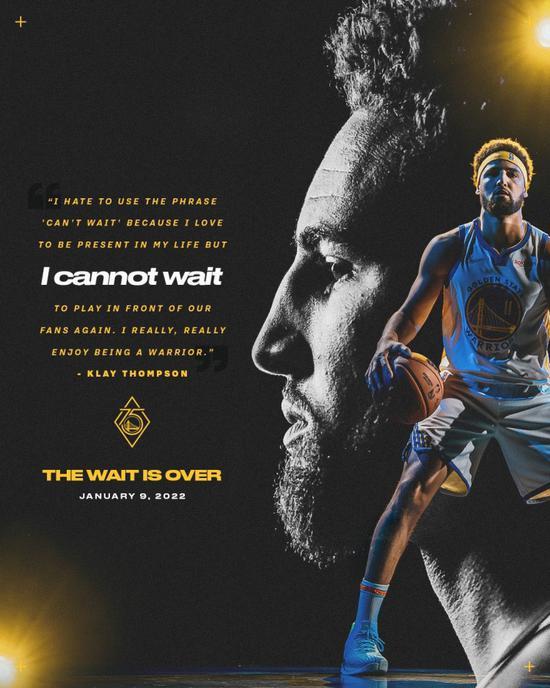 官宣！汤普森明日复出 上次出战还是2019年总决赛休闲区蓝鸢梦想 - Www.slyday.coM