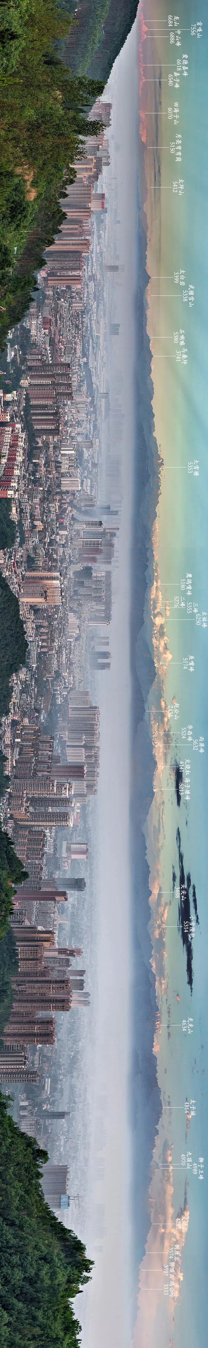 图为拍摄于龙泉山凉风垭口的"两山夹一平原"成都全貌&nbsp; 摄影师