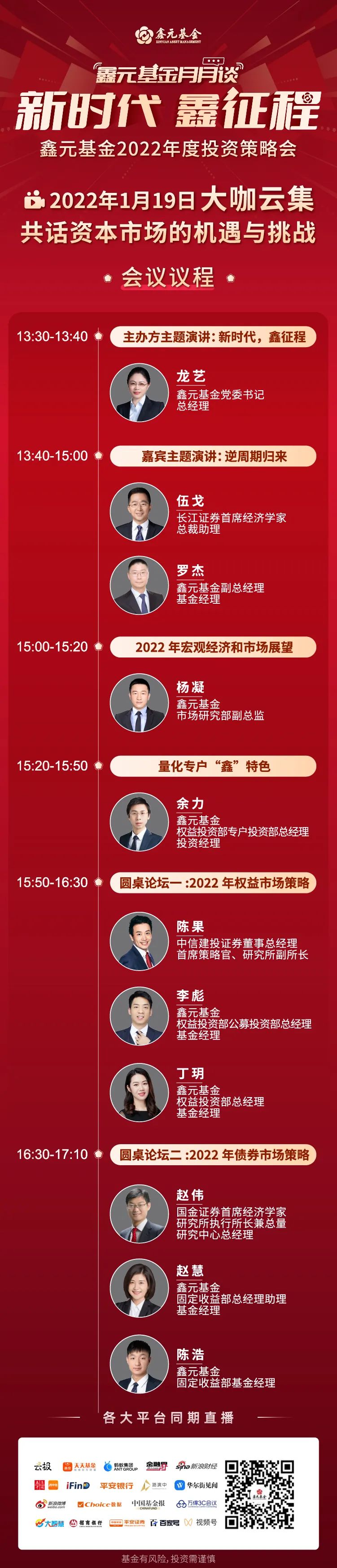 鑫元基金2022年投资策略会1月19日重磅来袭