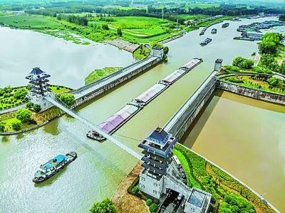淮河入海水道大运河水上立交&nbsp;王昊摄/光明图片