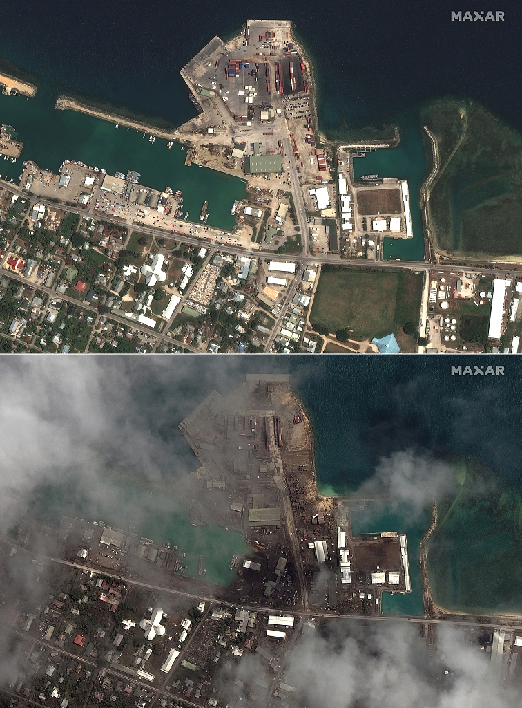 汤加政府灾后首次发布声明：一岛所有房屋被毁