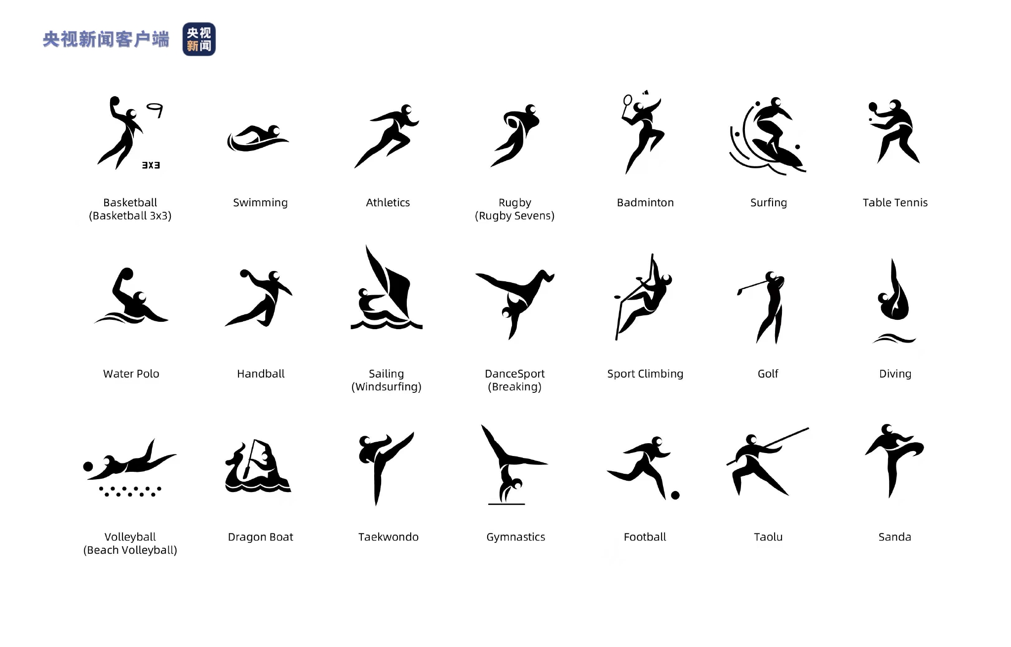 广东汕头2021亚青会体育项目运动图标发布