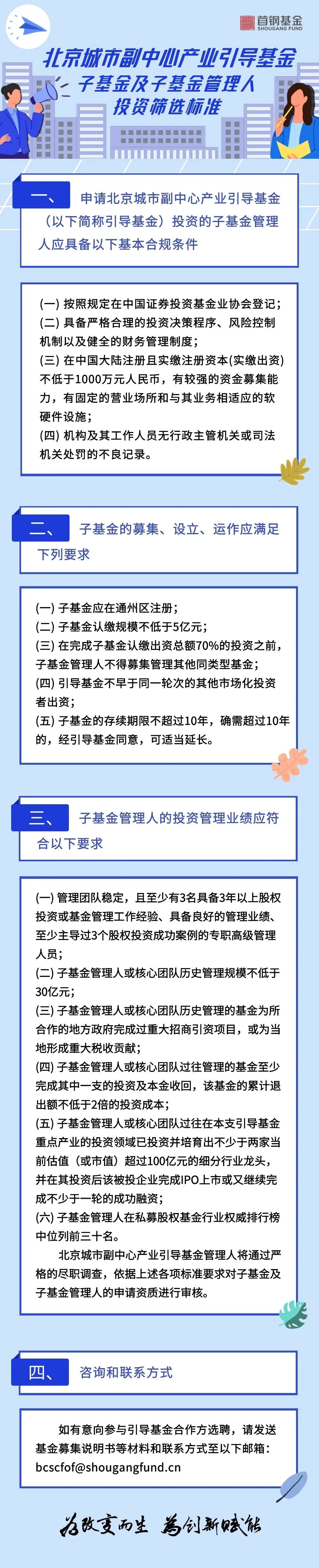 北京城市副中心产业引导基金设立！将由首钢基金管理