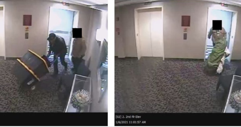 瓦列霍和另一名成员搬运枪支弹药。图自华尔街日报