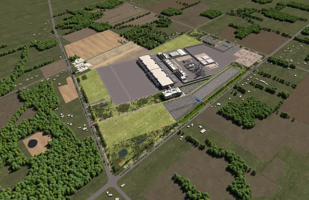 英特尔俄亥俄工厂 2025 年完工时的渲染图。