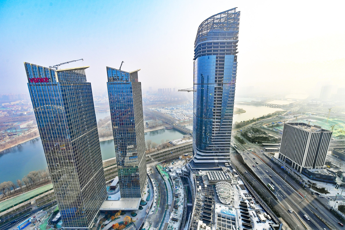 截至2021年底,运河商务区注册企业数量为15863家.记者 常鸣/摄