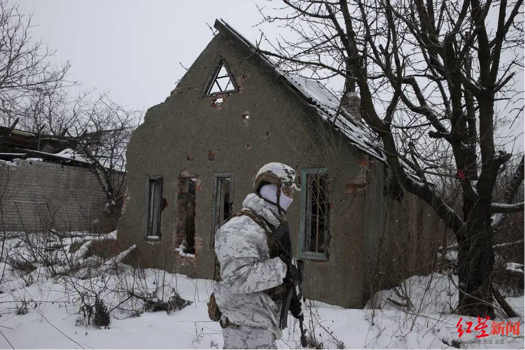 ▲1月23日，乌克兰前线的士兵