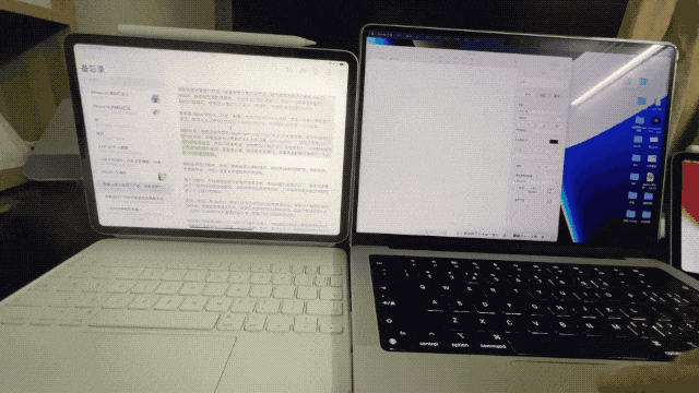 ▲ 可以从 iPad 端备忘录中将文字拖动到 Mac 端 Pages 中