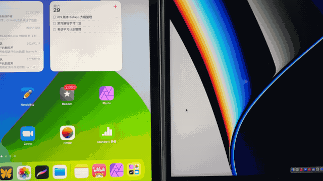 ▲ 左为 iPad，右为 MacBook