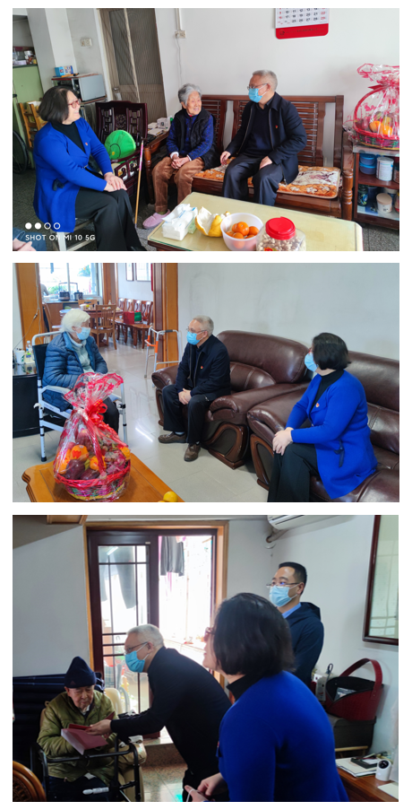 1月21日,马骏常务副书记,副校长慰问李哲同志,张若子同志,滕毅同志