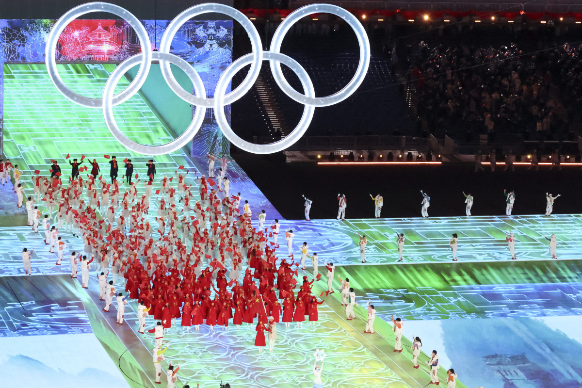 冬奥会开幕式中国入场图片