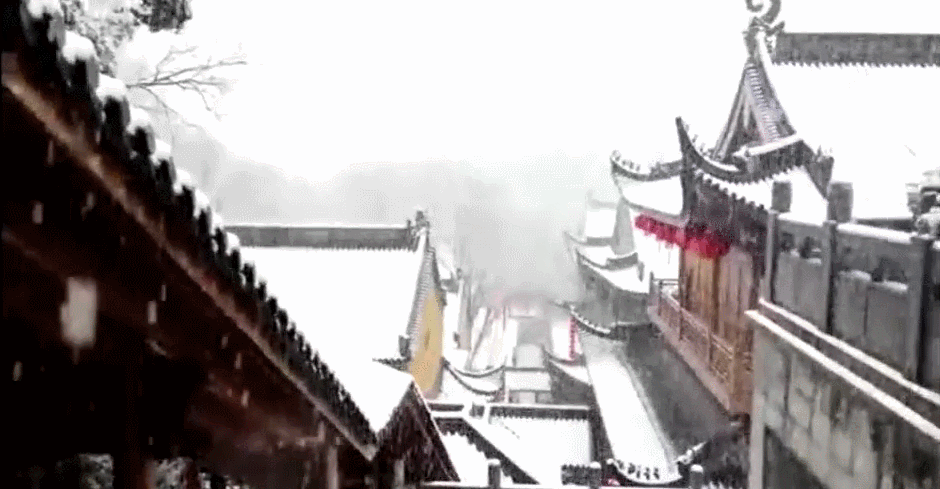 ▲上天竺法喜寺雪景。杭州市佛教协会供图