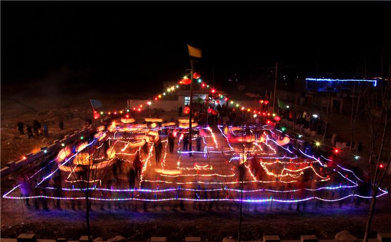 省级非物质文化遗产——"九曲黄河灯".王保龙摄