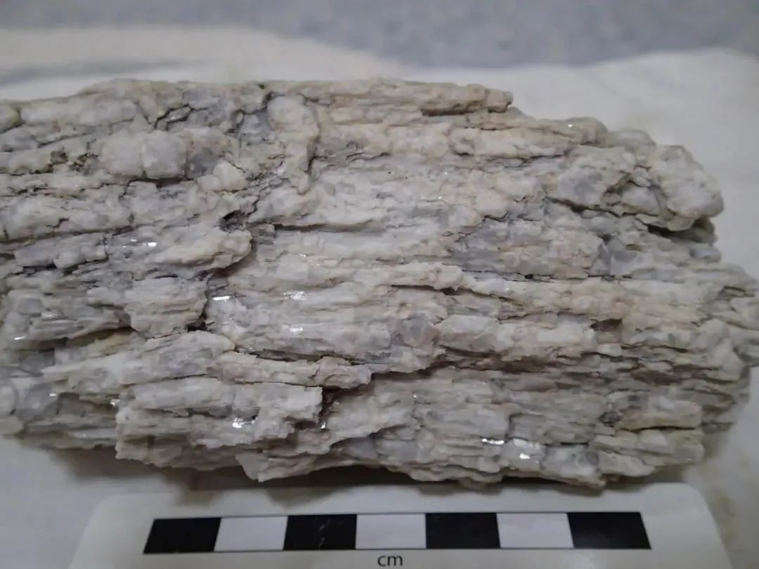 白色为主,略带淡绿的锂辉石样品.受访者供图