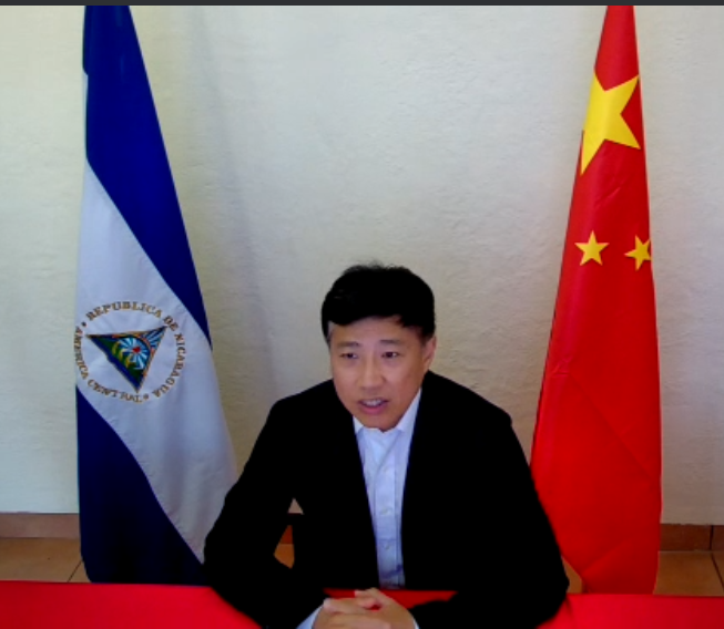 （中国驻尼加拉瓜大使馆参赞于波接受《环球时报》记者采访）