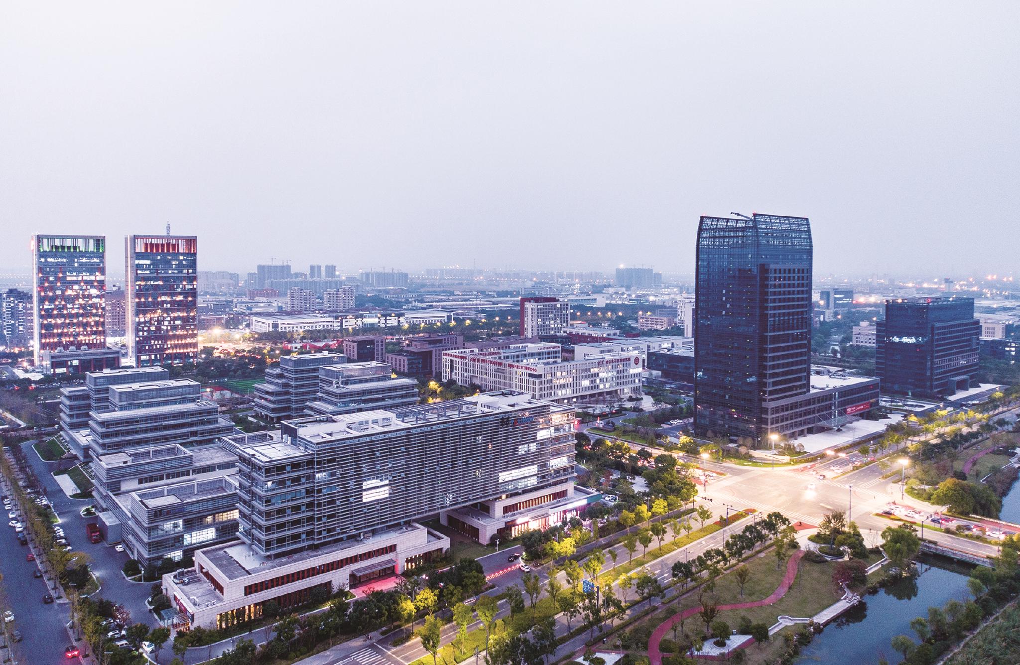 嘉兴科技城南湖高新区三大主导产业地标熠熠生辉