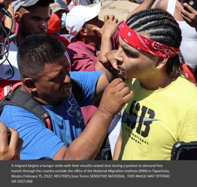 报道称,这起抗议活动发生在与危地马拉接壤的墨西哥边境城市塔帕丘拉