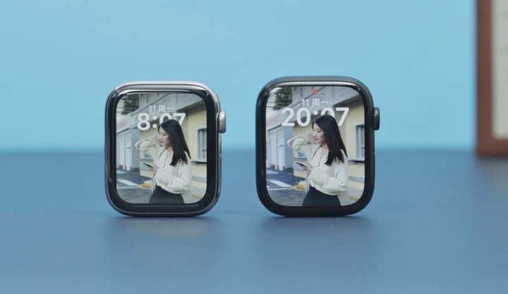 ▲Apple Watch 6 和 Apple Watch 7,屏幕变大了