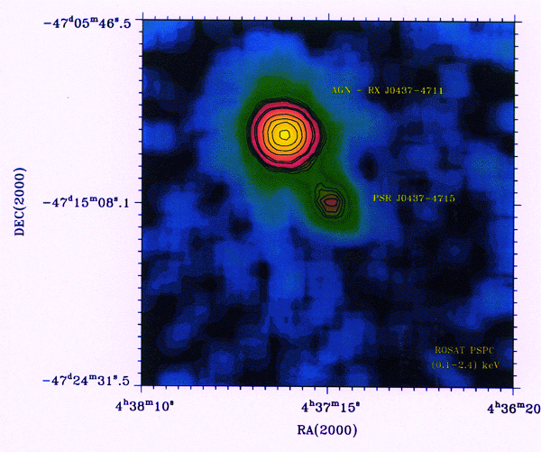 脉冲星PSR J0437-4715。 图源：HEASARC