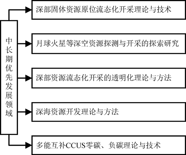 图9 “中长期”优先发展领域