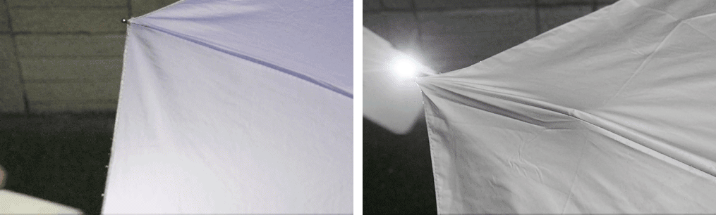 ▲左为普通太阳伞，右为kobold伞