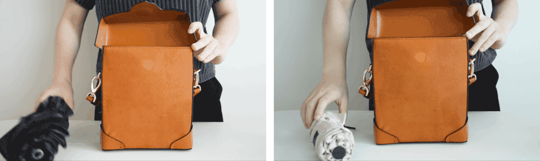 ▲左为普通雨伞，右为kobold伞