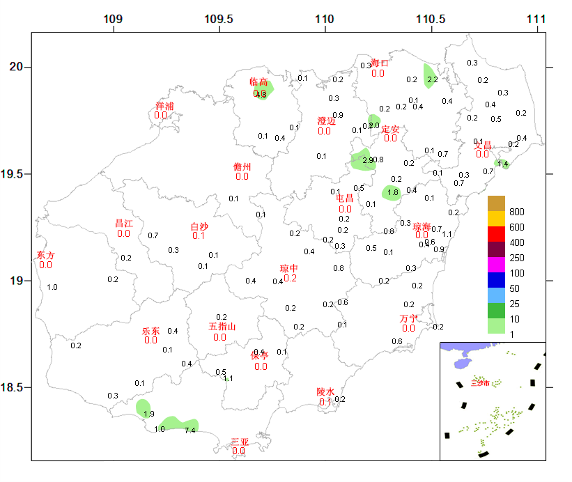 未来一周海南省前期和后期天气晴好 中期受较强冷空气影响有降温降雨天气