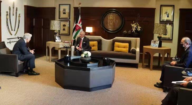 约旦国王会见以色列外长 重申应以"两国方案"解决巴勒斯坦问题|约旦