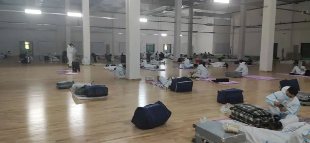 Students quarantined in gyms Source: Respondents