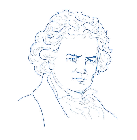 贝多芬简笔画 画法图片