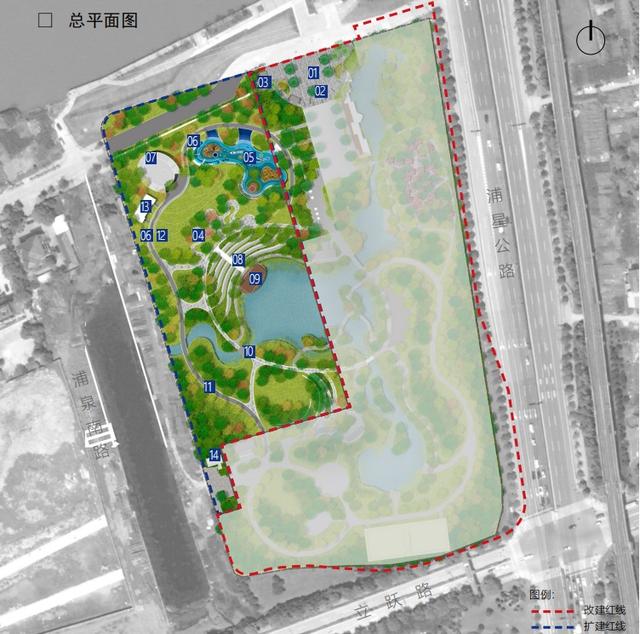 完工后,陈行公园占地面积将达到59661.8平方米.