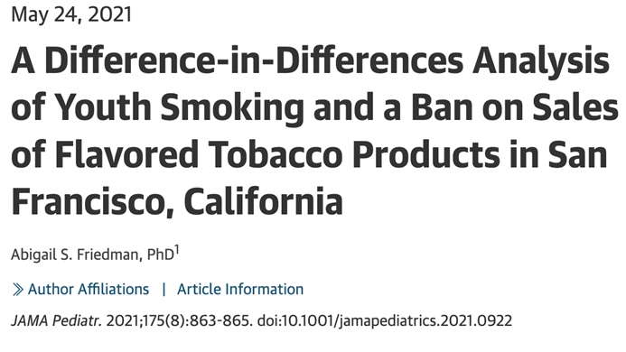 图注：研究显示，口味禁令旨在限制青少年接触电子烟，却最终导致青少年吸烟率上升。