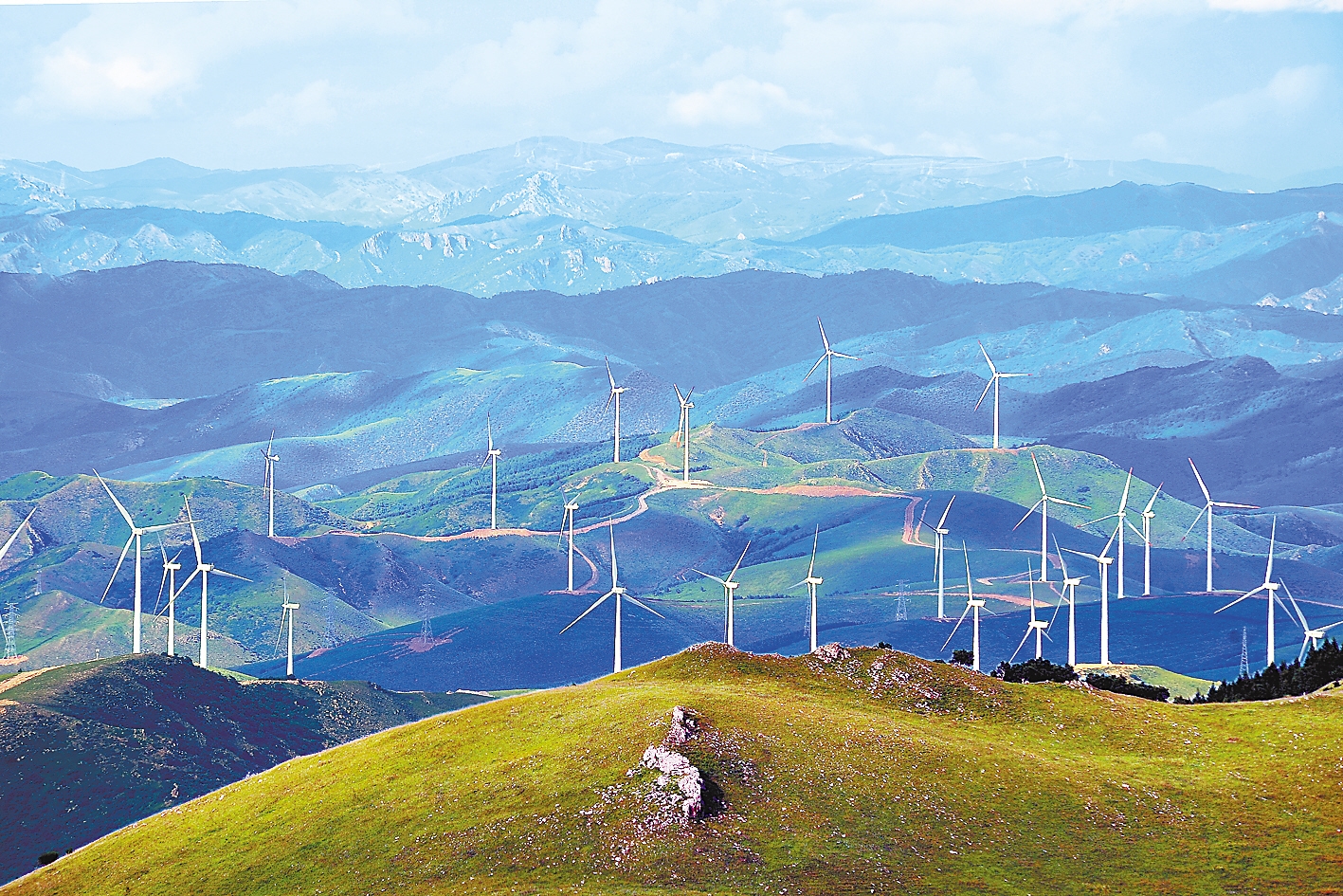 农发行河北省分行支持的风力发电项目.