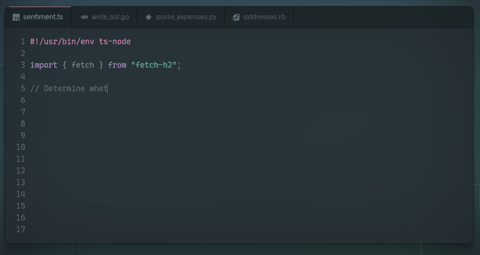 图注：GitHub Copilot 在代码尾部直接添加代码