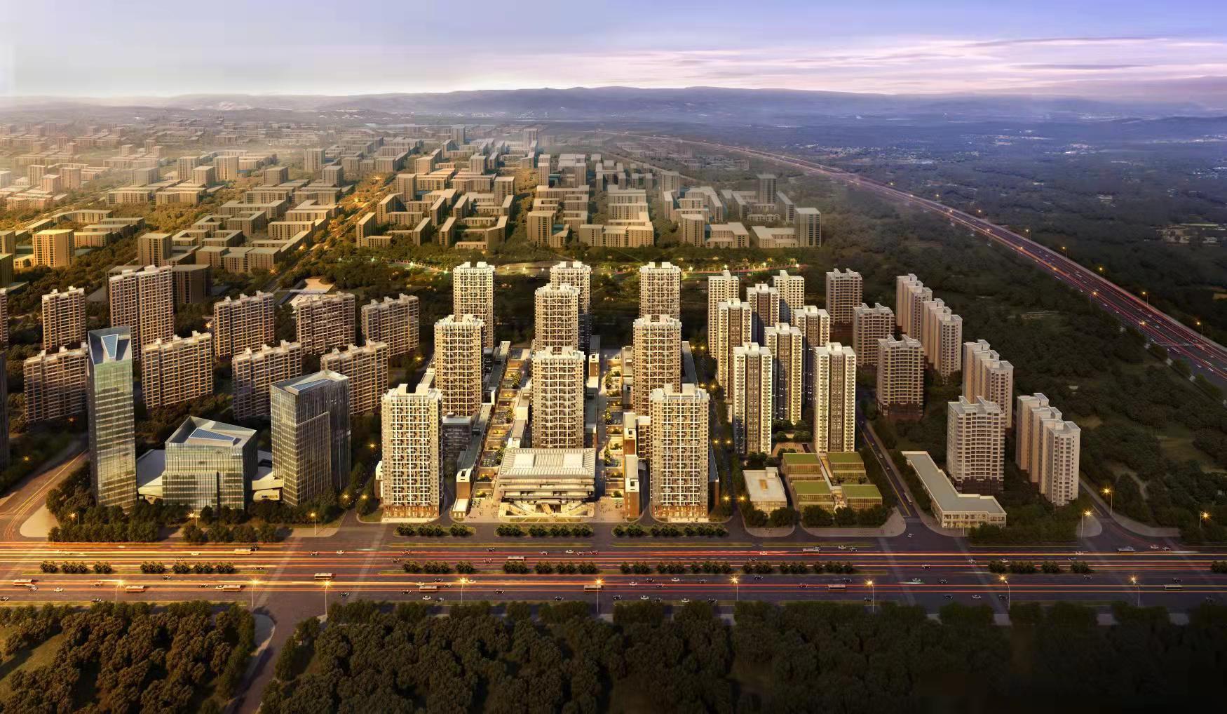 市住宅产业化集团参建的朝阳区垡头地区焦化厂公租房项目俯瞰效果图