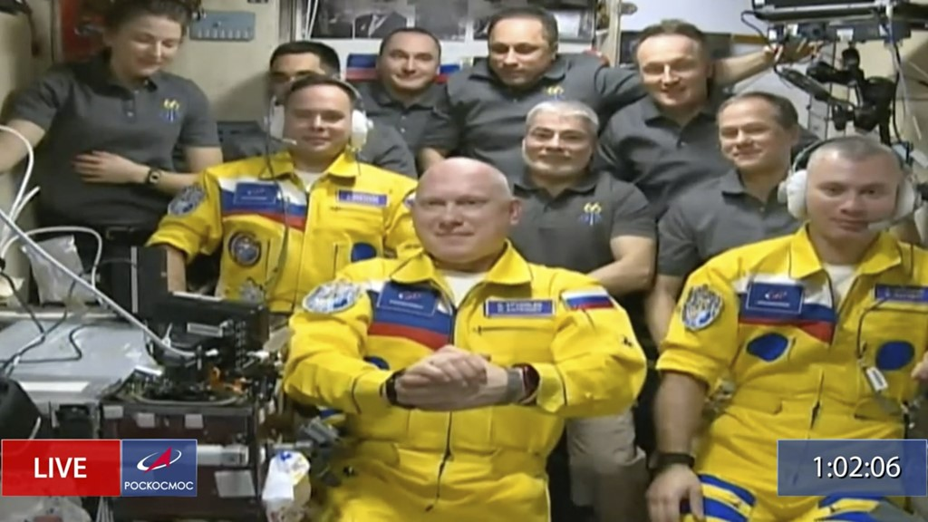 3名俄罗斯宇航员抵达国际空间站（图源：外媒）