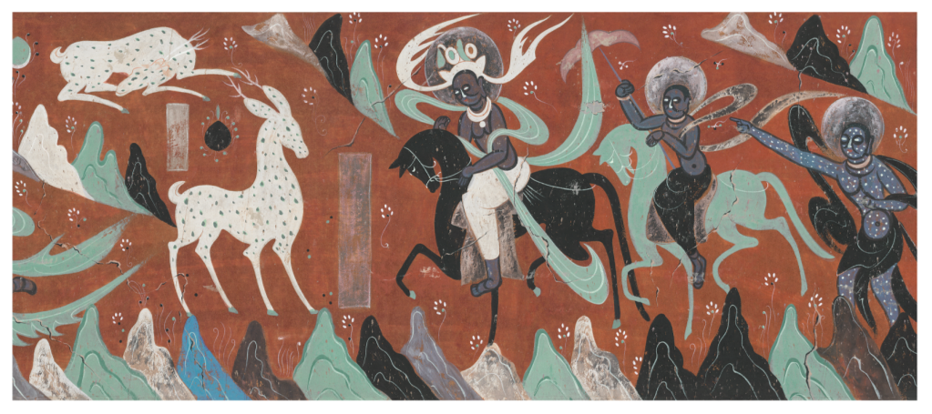 莫高窟第257窟 西壁 九色鹿本生 局部(敦煌研究院文物数字化所