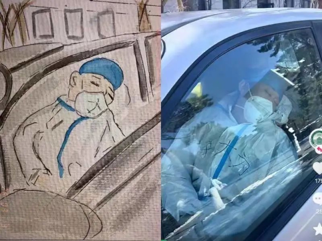 东北电力大学学子手绘抗疫感人瞬间暖哭了