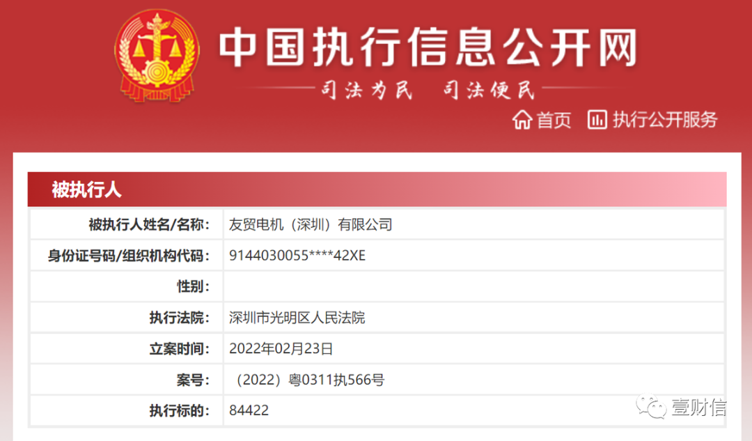 (截图源自中国执行信息公开网)
