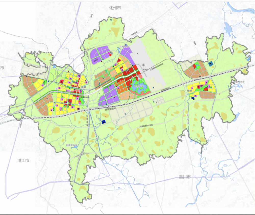 &nbsp;湛江国际空港经济区土地利用规划图(2035年)