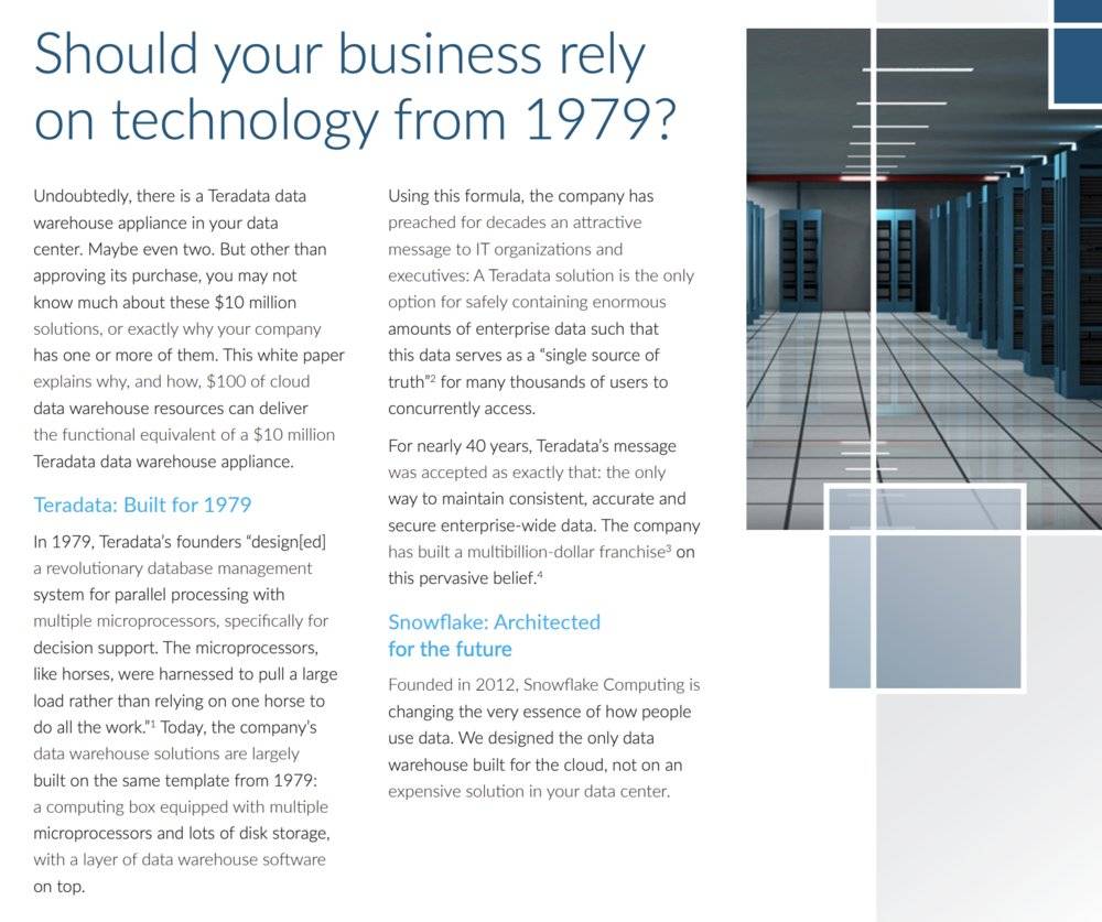 Snowflake碰瓷Teradata[7]