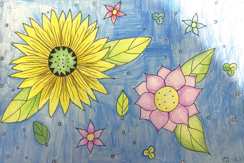 "我与春天有个约会"绘画直播课部分作品展示|小学_新浪财经_新浪网