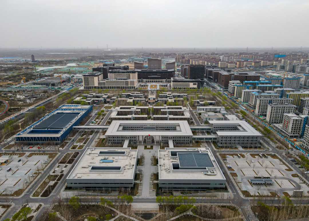 中建深装参与建设的雄安市民服务中心.(资料图片)