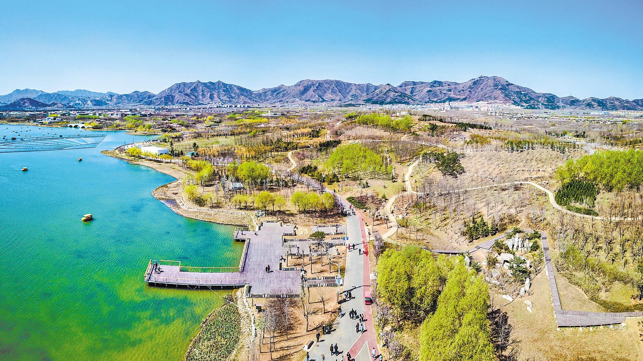 龙泉湖湿地公园春色醉游人