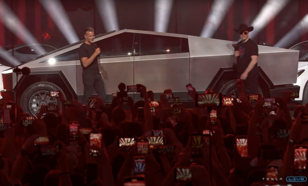 Cybertruck亮相 来源：特斯拉官方