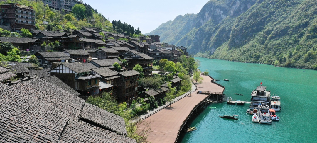 中国银行杯全国经济新闻摄影作品重庆酉阳龚滩古镇春景美